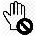 Kein Eintrag Verbot Handbewegung Symbol