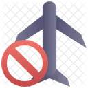 Reisen Vermeiden Flugzeug Symbol