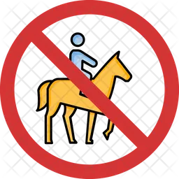 Aufhören zu reiten  Symbol