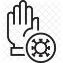 Stopp Virus Corona Virus Abstand Halten Symbol