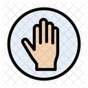 Stopp Block Hand Symbol