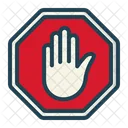 Stopp Schild Block Symbol