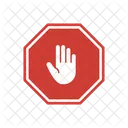 Stoppschild mit Hand  Symbol