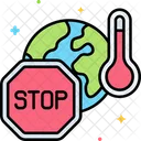 Stopp globale Erwärmung  Symbol