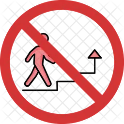 Stopp treppe  Symbol