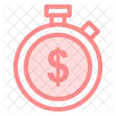 Stopwatch Chronometer Money Icon