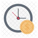 Stopwatch Deadline Dollar Icon