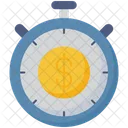 Stopwatch Time Is Money Watch Icon