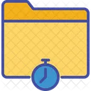 Document Records Stopwatch Icon
