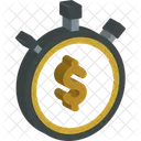 Stopwatch With Dollar  Icon