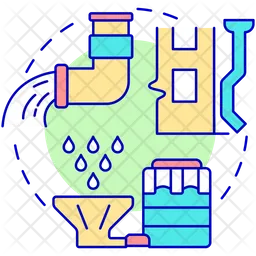 Storage of urban stormwater  Icon
