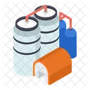 Oil Refinery Station Oil Chimney Icon