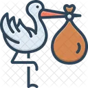 Storch Ciconiidae Klaffschnabel Symbol