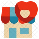 Store Shopping Heart Icon