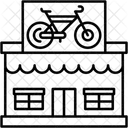 가게 자전거 가게 건물 아이콘