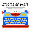 Stories Of Paris Typing Scriptwriting Icon