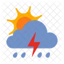 Lightning Storm Sun Icon