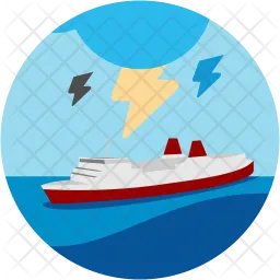 Storm in sea  Icon