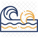 Storm Surge Ocean Waves Icon