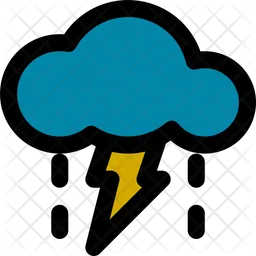 Rain With Storm  Icon