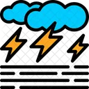 Stormy Day Tempestuous Weather Severe Storm Icon