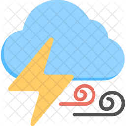 Stormy Weather Icon of Flat style - Available in SVG, PNG, EPS, AI