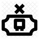 Storniertes Busticket  Symbol