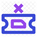 Storniertes Zugticket  Symbol