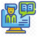 Storytelling Computer Content Icon