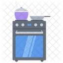 Stove Kitchen Cooking Icon