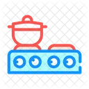 Table Stoves Color Icon