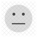 Straight Emoji Face Icon
