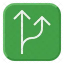 Straight Right Separate Split Apart Direction Arrow Icon