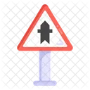 Straight Arrowhead Road Post Traffic Board Icon