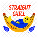 Straight Chill Hammock Resting Icon