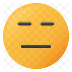 Straight Face Emoji Icon