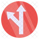Straight or Left Arrow  Icon