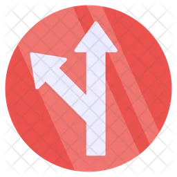 Straight or Left Arrow  Icon