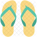 Strand Sandalen Flach Symbol