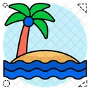 Strand Insel Palme Symbol