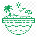 Tropisch Urlaub Strand Symbol