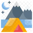 Hintergrund Strand Camping Symbol