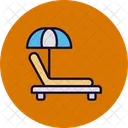 Strand Liegestuhl Sonnenbaden Icon