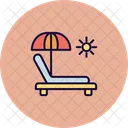 Strand Liegestuhl Sonnenbaden Icon