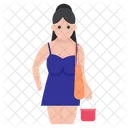 Strandmädchen-Avatar  Symbol