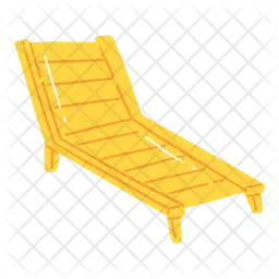 Strandstuhl aus Holz  Symbol