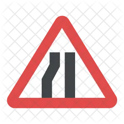 Straße schmal von der linken Seite  Symbol