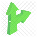 Straße abbiegen pfeile  Symbol