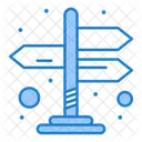 Strassenschild Wegweiser Richtungstafel Symbol