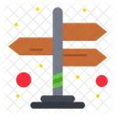 Strassenschild Wegweiser Richtungstafel Symbol